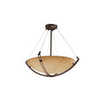 Justice Design Group Clouds Crossbar 3 Light Dark Bronze Round Bowl Pendant