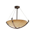 Justice Design Group Clouds Crossbar 12 Light Dark Bronze Round Bowl Pendant