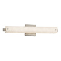 Justice Design Group Clouds Edge 23 Inch Led Brushed Nickel Ada Wall Bath Light Off White Shade