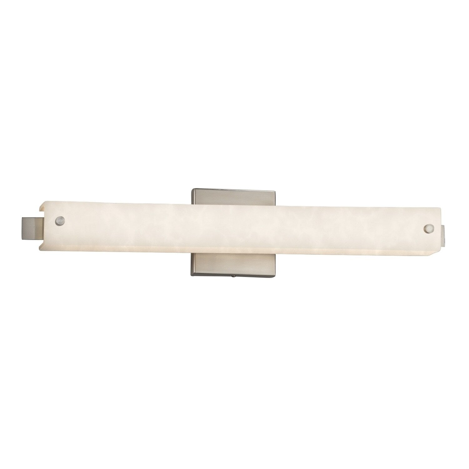 Justice Design Group Clouds Edge 23 Inch Led Brushed Nickel Ada Wall Bath Light Off White Shade
