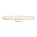 Justice Design Group Clouds Edge 23 Inch Led Polished Chrome Ada Wall Bath Light Off White Shade