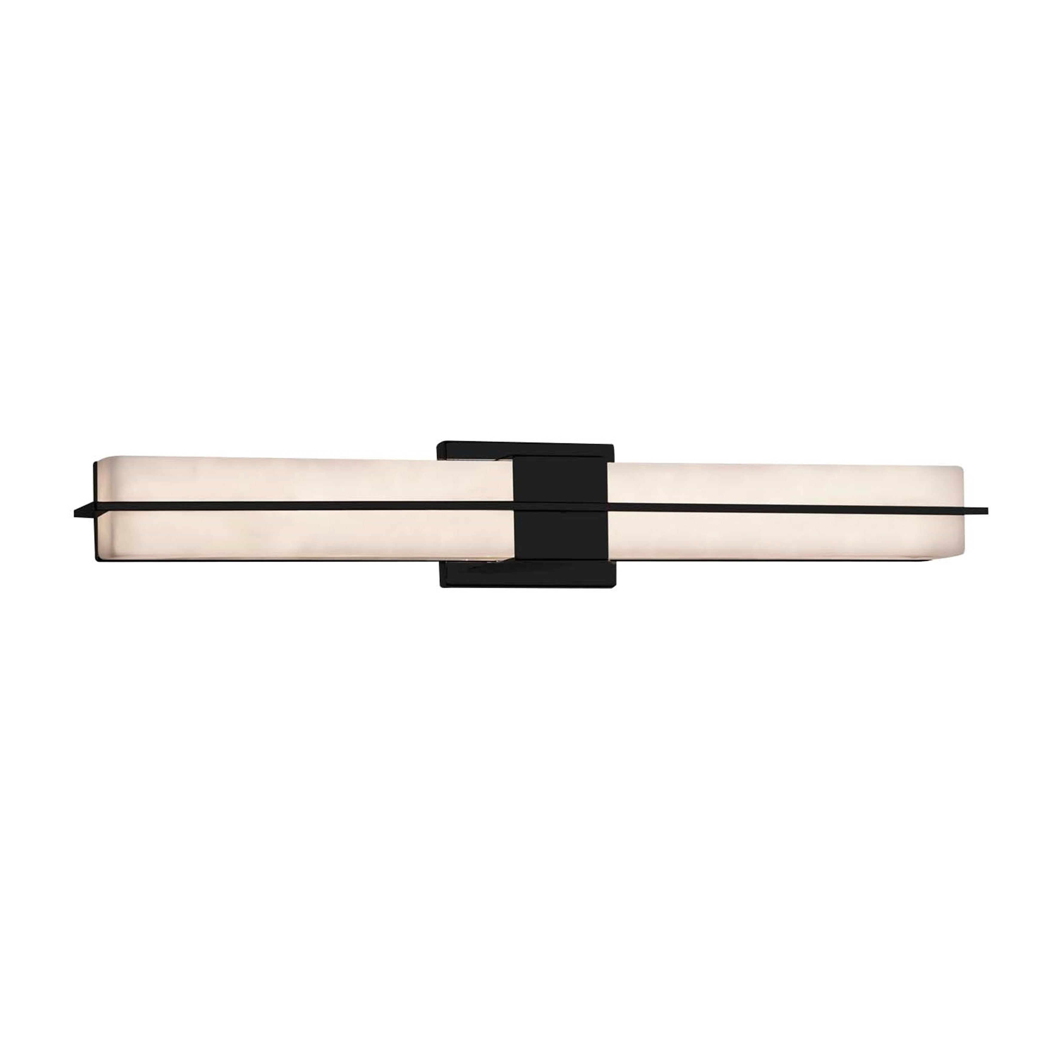 Justice Design Group Clouds Era Matte Black 30 Inch Led Linear Wall Bath Light Clouds Shade