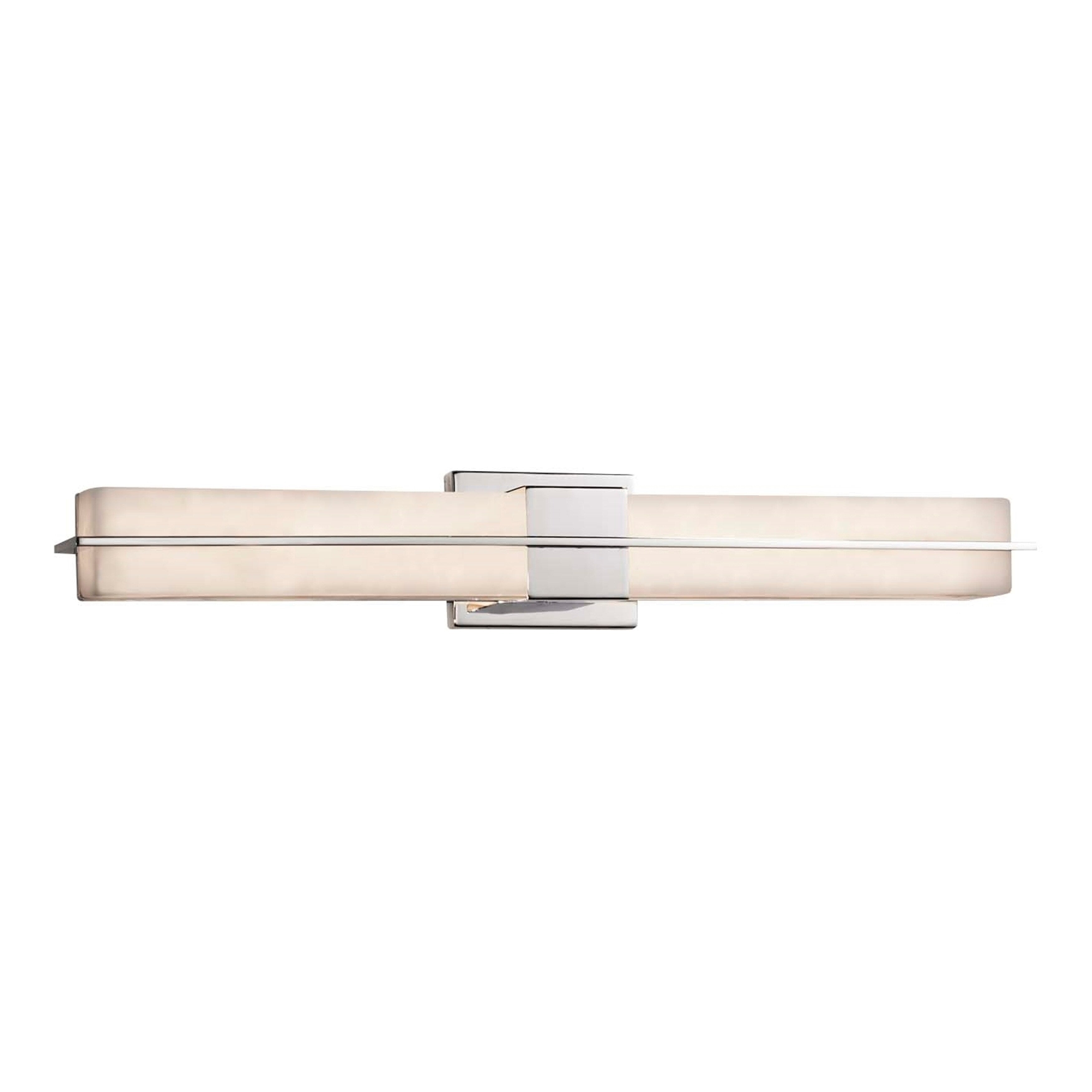 Justice Design Group Clouds Era Polished Chrome 30 Inch Led Linear Wall Bath Light Clouds Shade