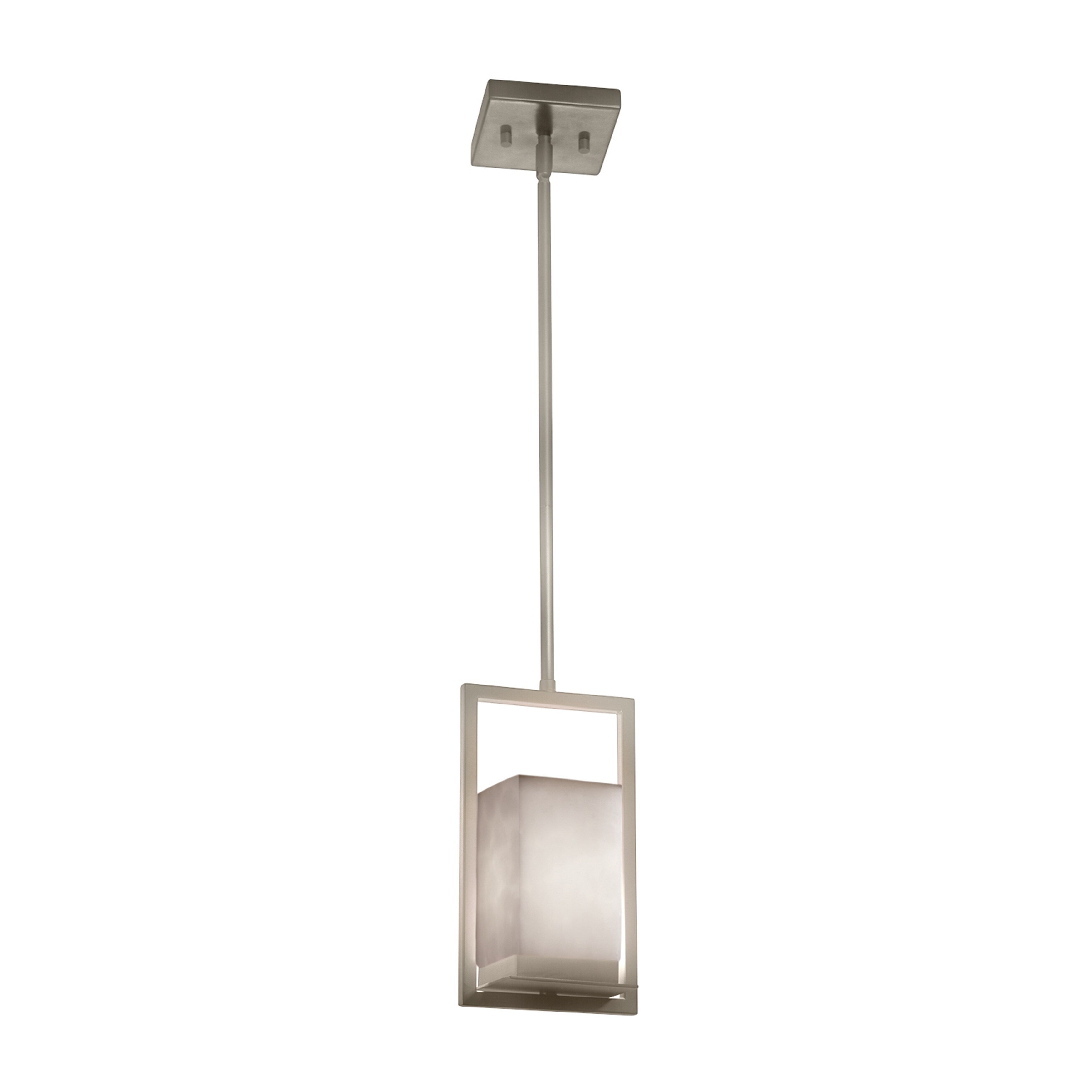 Justice Design Group Clouds Laguna 1 Light Brushed Nickel Led Outdoor Pendant Clouds Shade