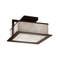 Justice Design Group Clouds Laguna 12 Inch Dark Bronze Led Outdoor Flush Mount Clouds Shade