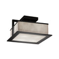 Justice Design Group Clouds Laguna 12 Inch Matte Black Led Outdoor Flush Mount Clouds Shade