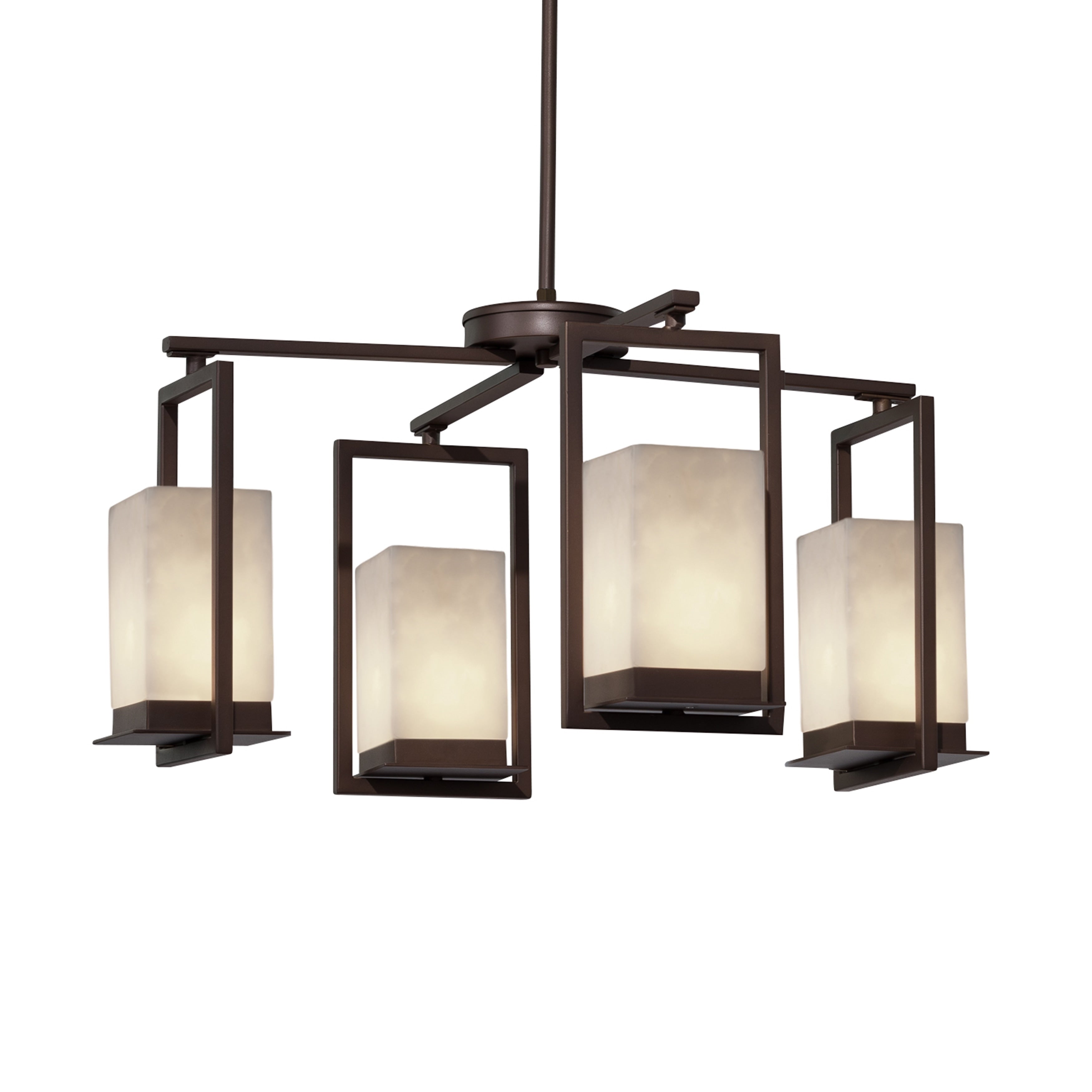Justice Design Group Clouds Laguna 4 Light Dark Bronze Led Outdoor Chandelier Clouds Shade