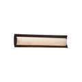 Justice Design Group Clouds Lineate 22 Inch Dark Bronze Ada Led Wall Bath Bar