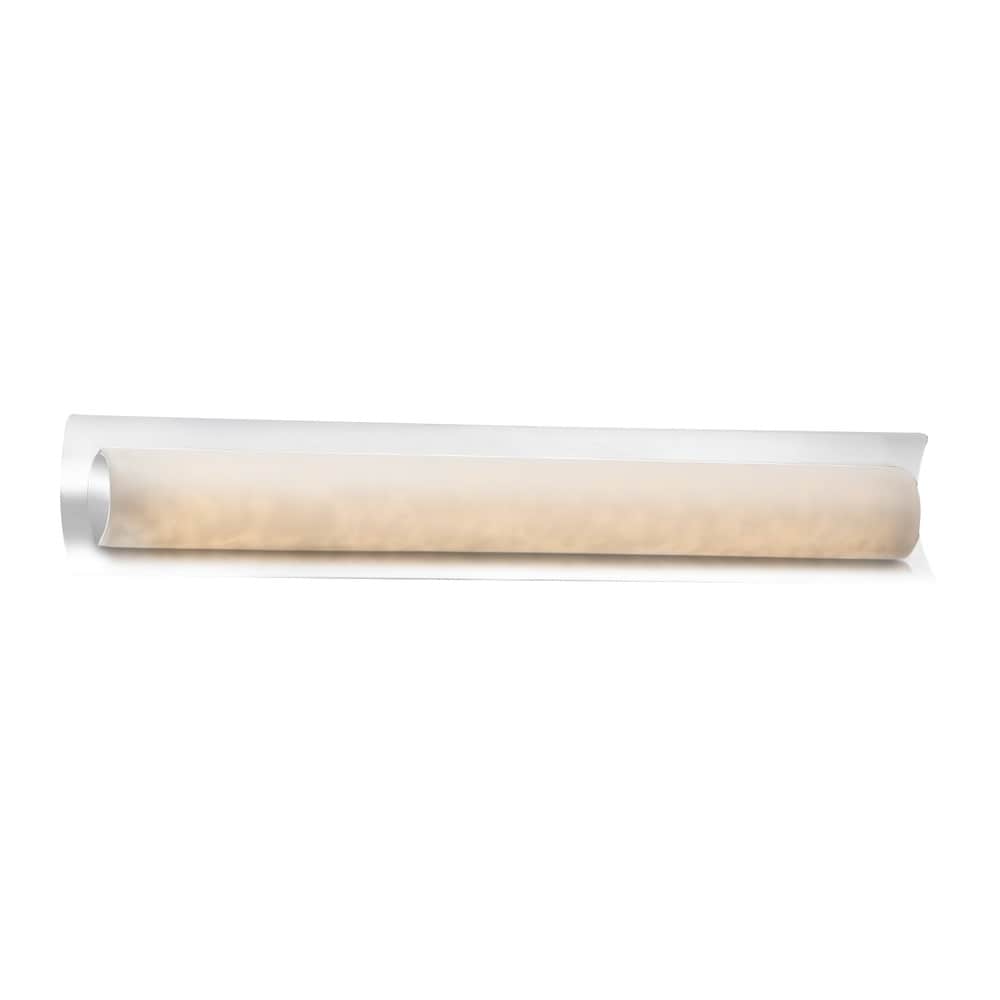Justice Design Group Clouds Lineate 30 Inch Polished Chrome Ada Led Wall Bath Bar