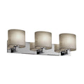 Justice Design Group Clouds Modular 3 Light Polished Chrome Bath Bar Clouds Oval Shade