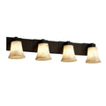 Justice Design Group Clouds Modular 4 Light Dark Bronze Bath Bar Clouds Round Flared Shade