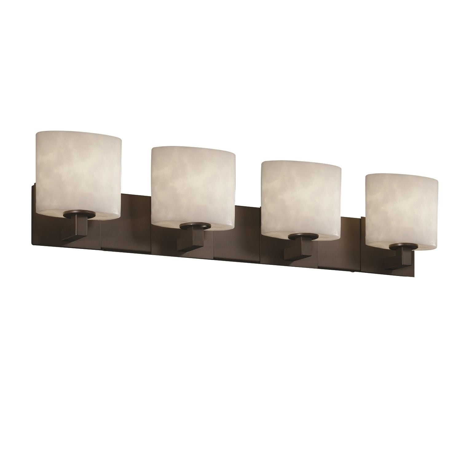 Justice Design Group Clouds Modular 4 Light Dark Bronze Bath Bar Clouds Oval Shade