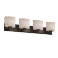 Justice Design Group Clouds Modular 4 Light Matte Black Bath Bar Clouds Oval Shade