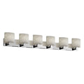 Justice Design Group Clouds Modular 6 Light Polished Chrome Bath Bar Clouds Oval Shade