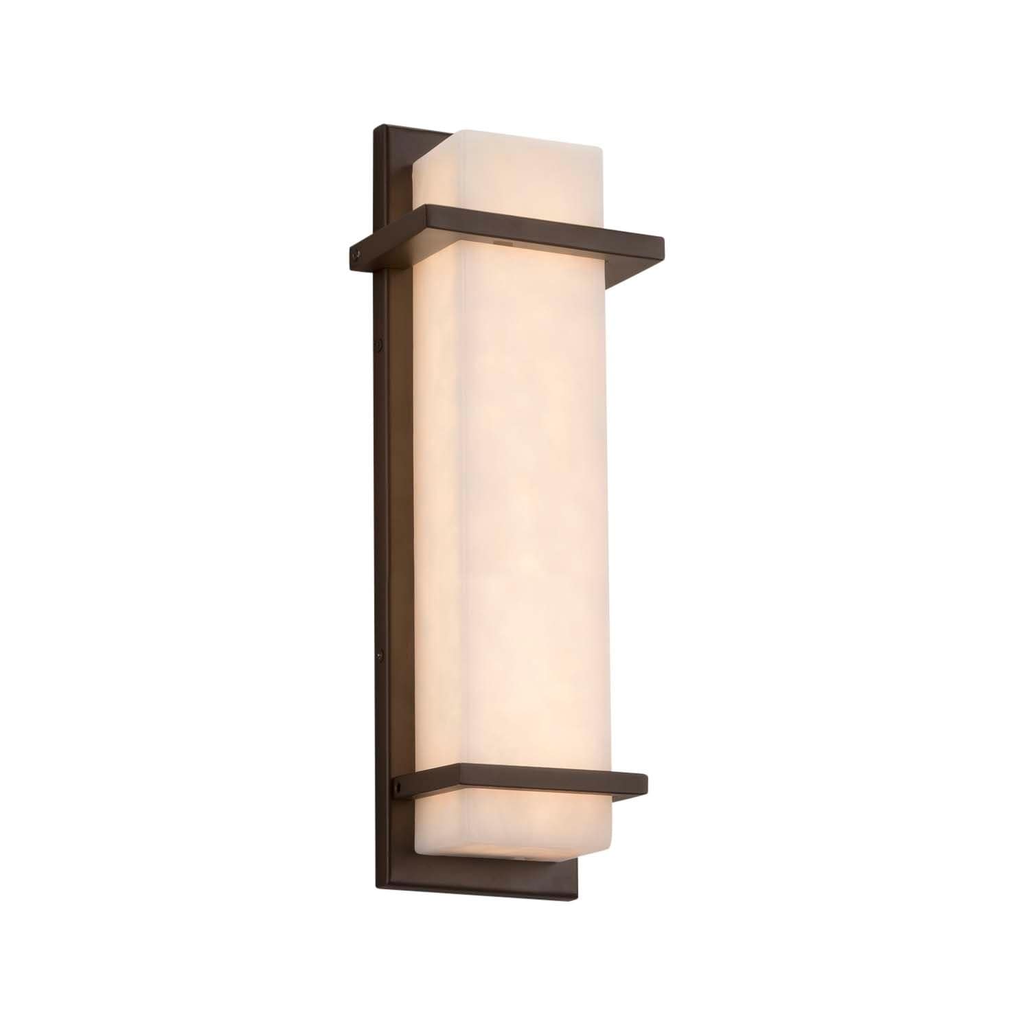 Copper Grove Geldrop 14 Inch Dark Bronze Led Outdoor Wall Sconce With Cloud Shade