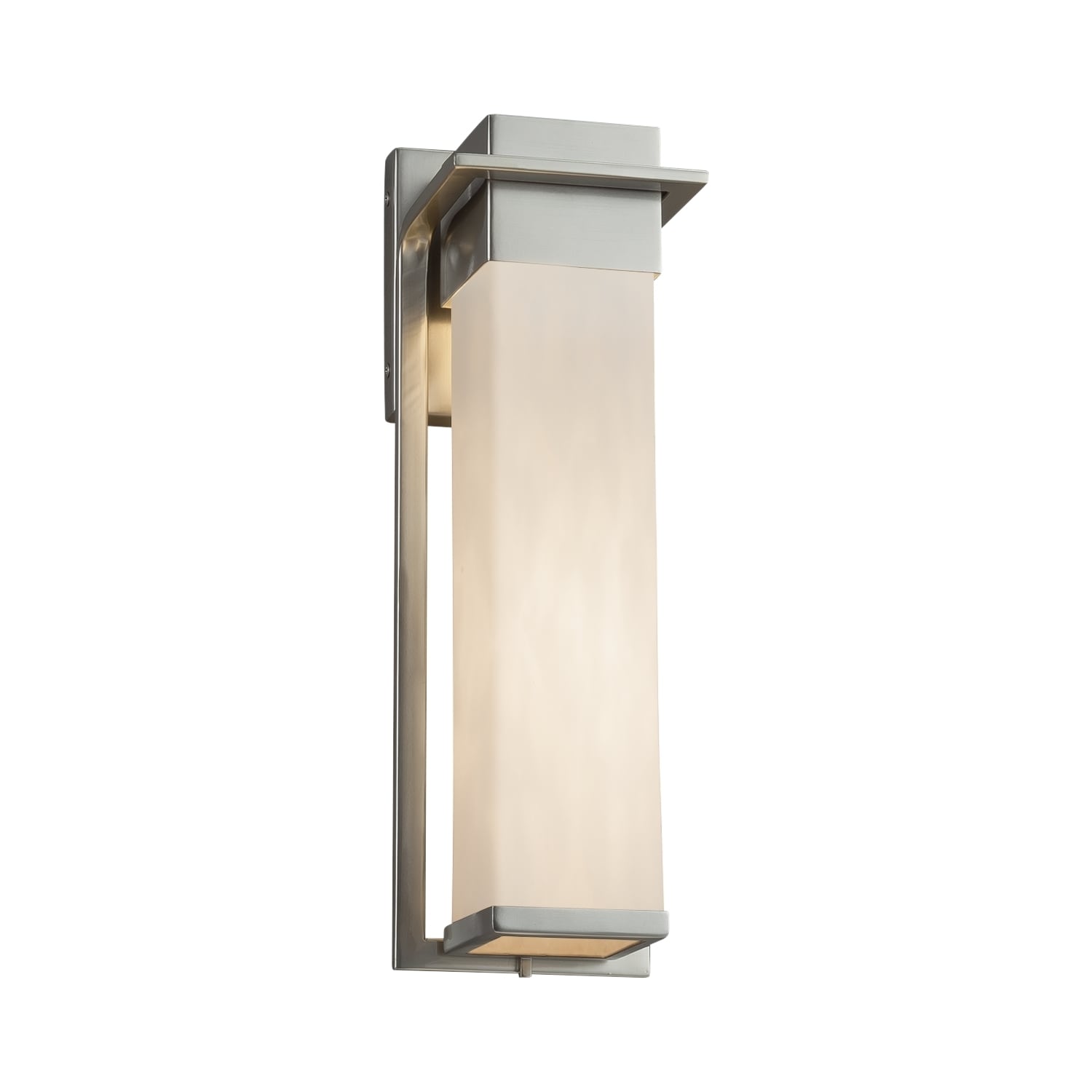 Justice Design Group Clouds Pacific Brushed Nickel Outdoor Led Wall Sconce