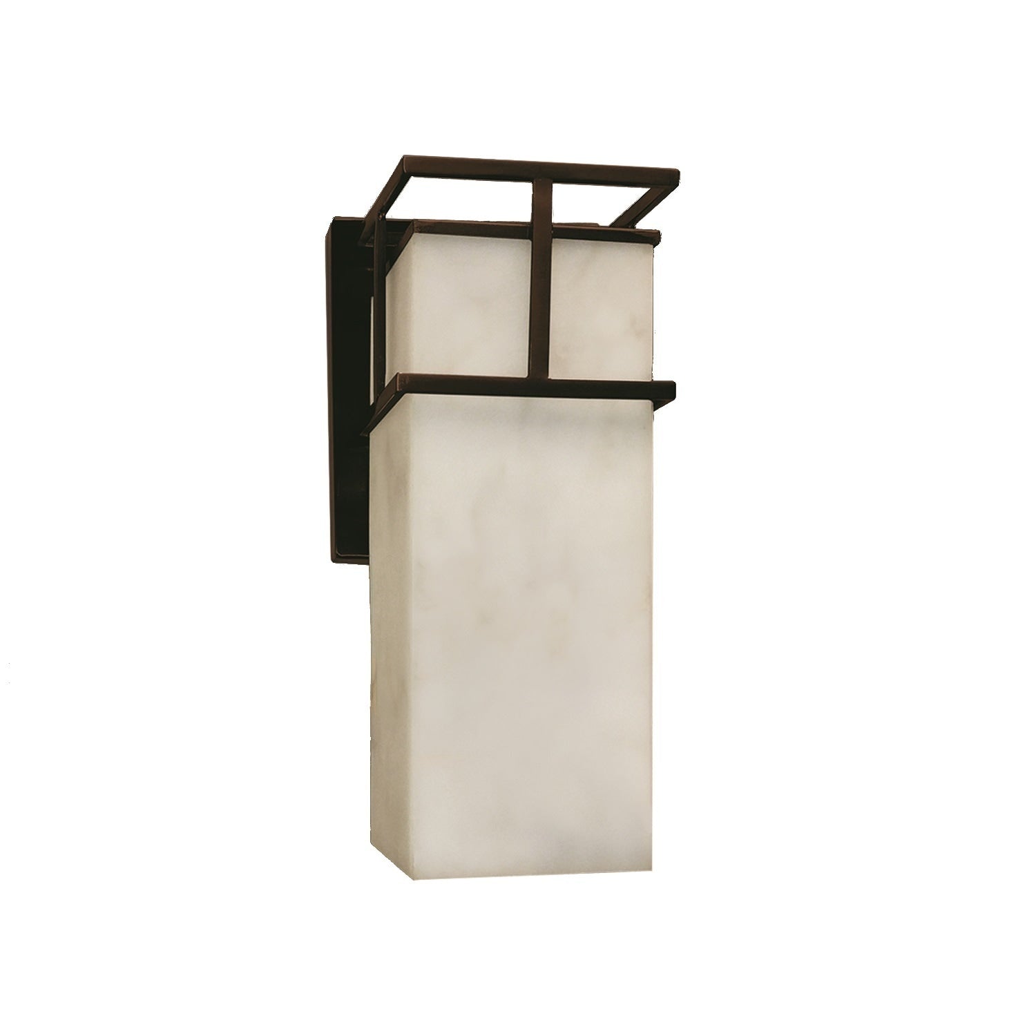 Justice Design Group Clouds Structure 1 Light Dark Bronze Outdoor Large Wall Sconce