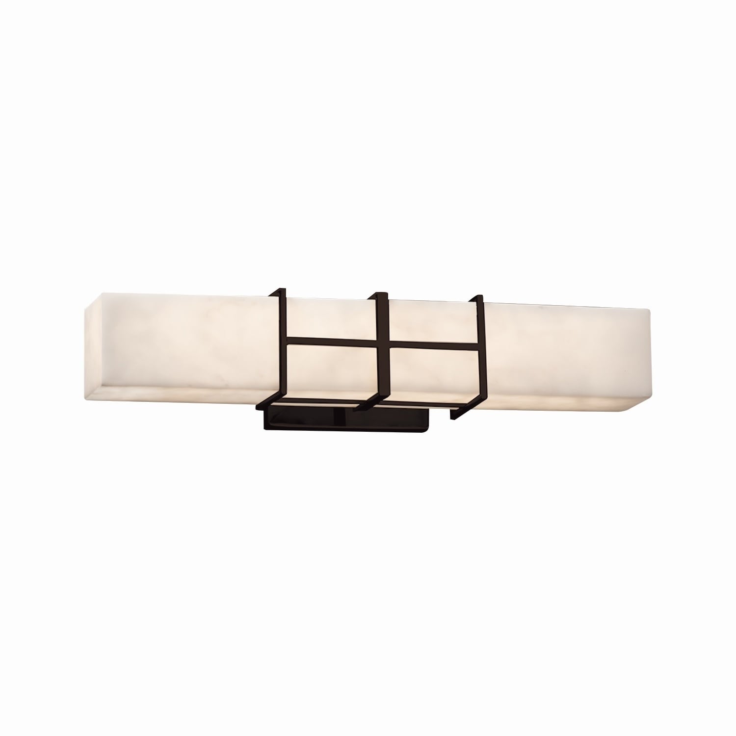 Justice Design Group Clouds Structure Dark Bronze Led Wall Bath Bar