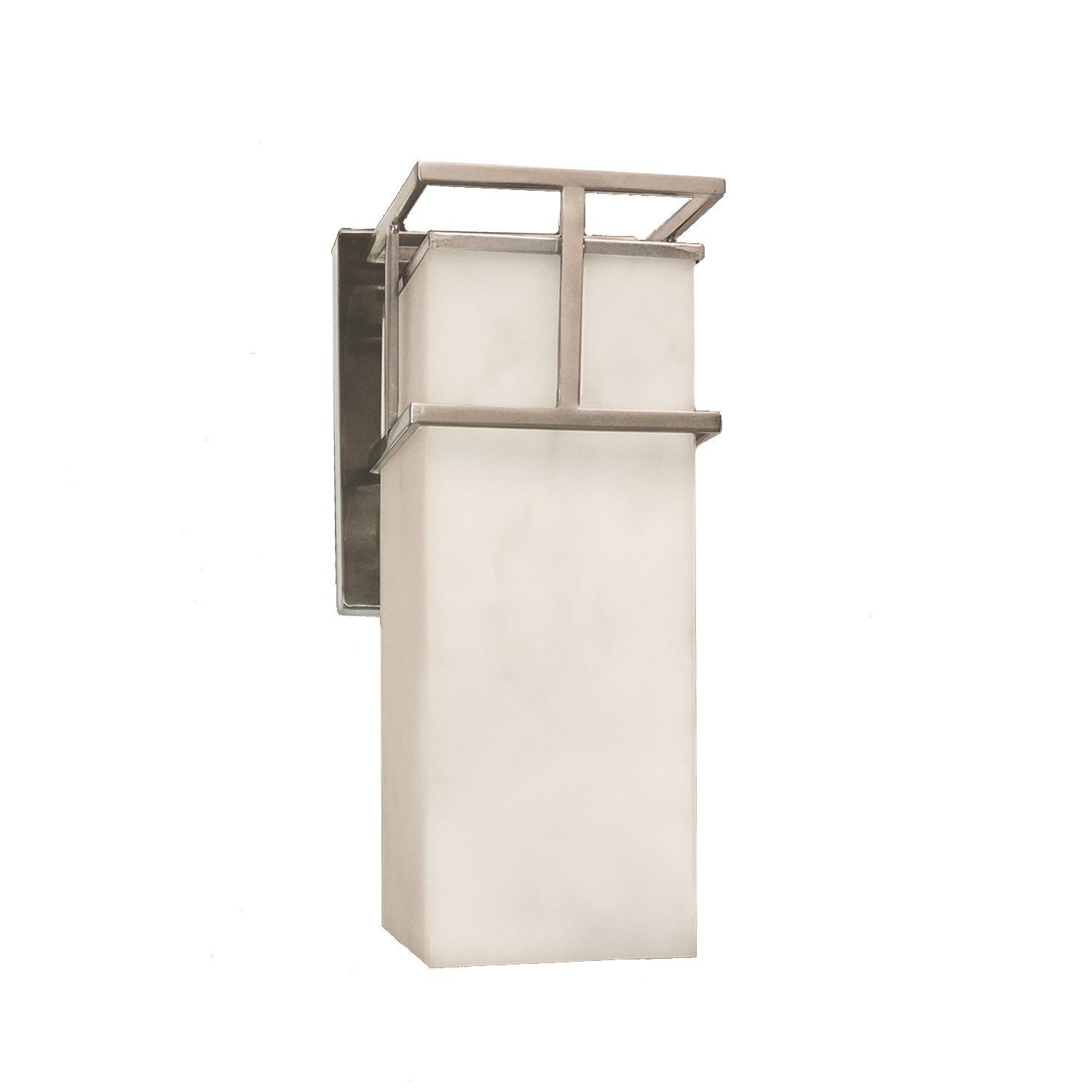 Justice Design Group Clouds Structure 1 Light Brushed Nickel Outdoor Large Wall Sconce