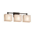 Justice Design Group Clouds Tetra 3 Light Dark Bronze Bath Bar Clouds Rectangle Shade