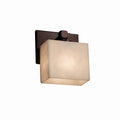Justice Design Group Clouds Tetra 1 Light Dark Bronze Ada Wall Sconce Clouds Rectangle Shade