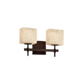 Justice Design Group Clouds Union 2 Light Dark Bronze Bath Bar Clouds Rectangle Shade