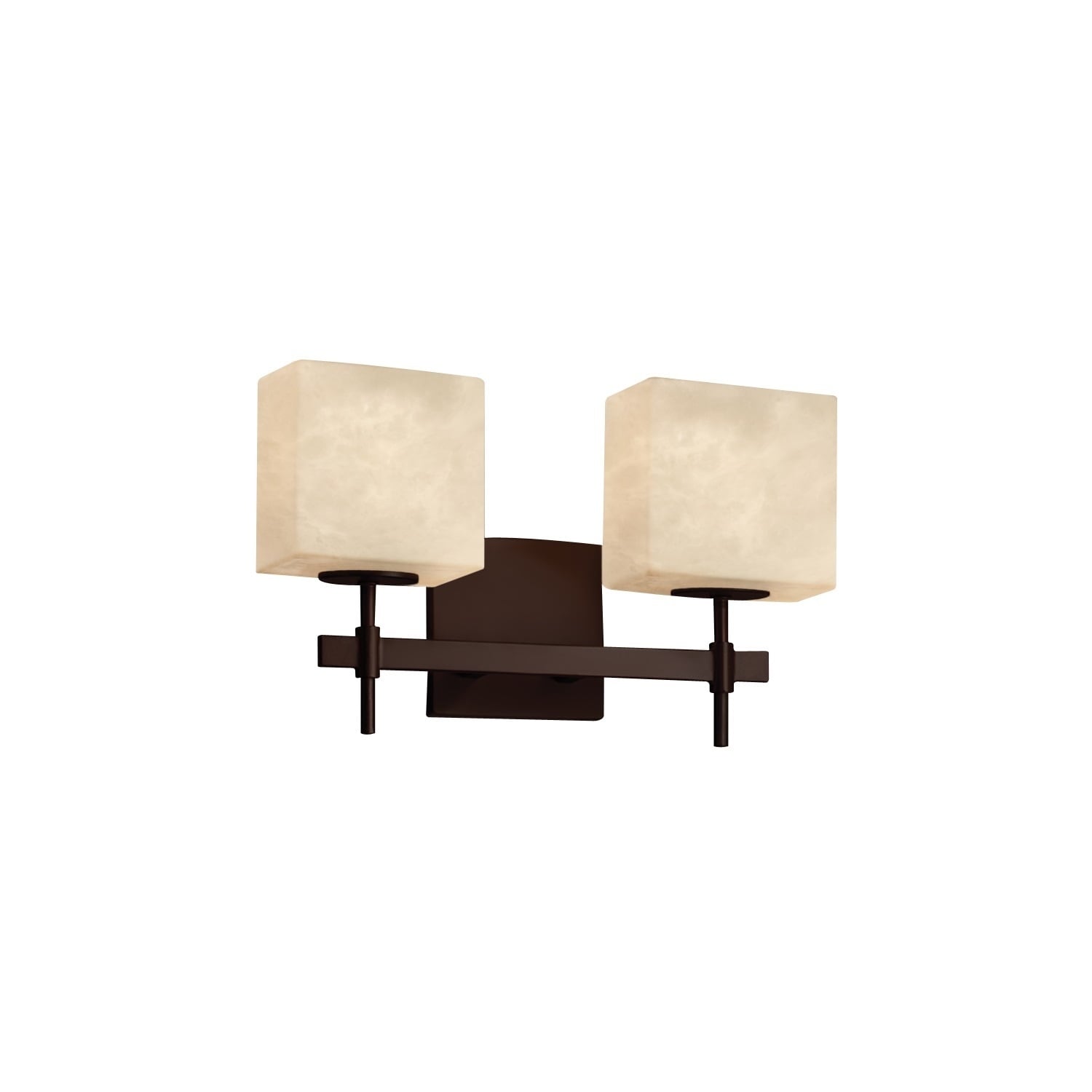 Justice Design Group Clouds Union 2 Light Dark Bronze Bath Bar Clouds Rectangle Shade