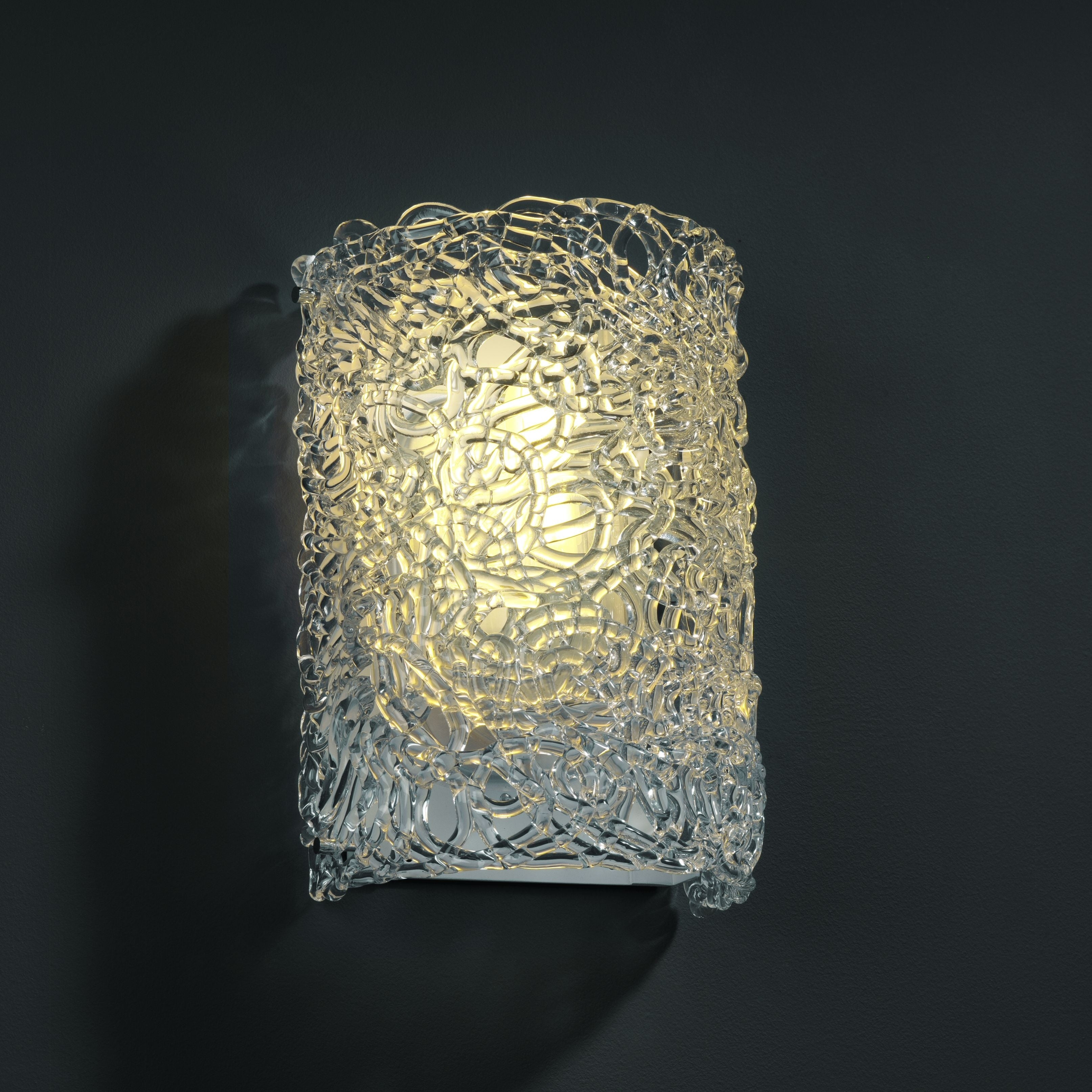 Justice Design Group Veneto Luce Finials 2 Light Polished Chrome Wall Sconce Lace Shade