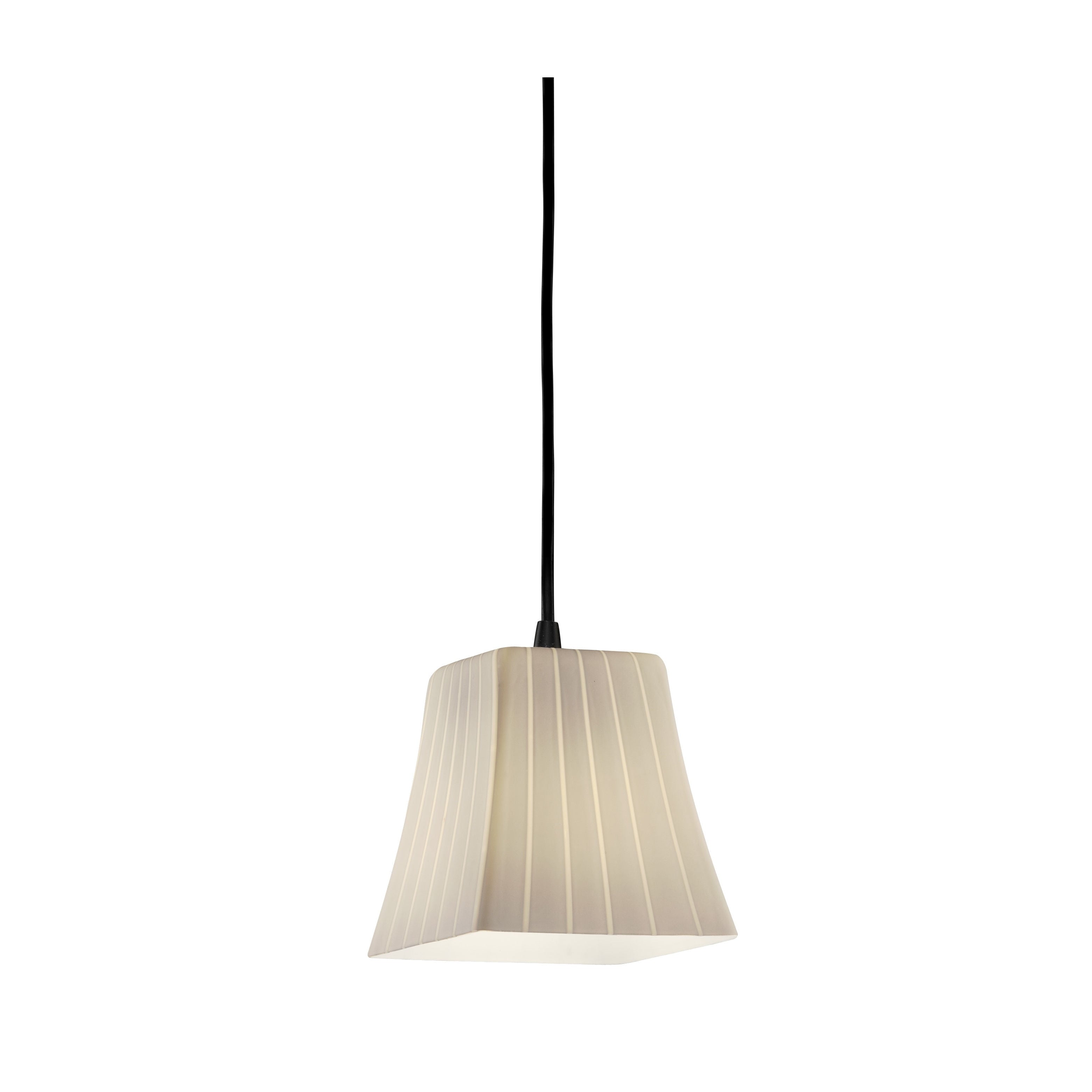 Justice Design Group Dark Bronze 1 Light Flared Square Mini Pendant