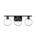 Justice Design Volta 3 Light Matte Black Bath Bar