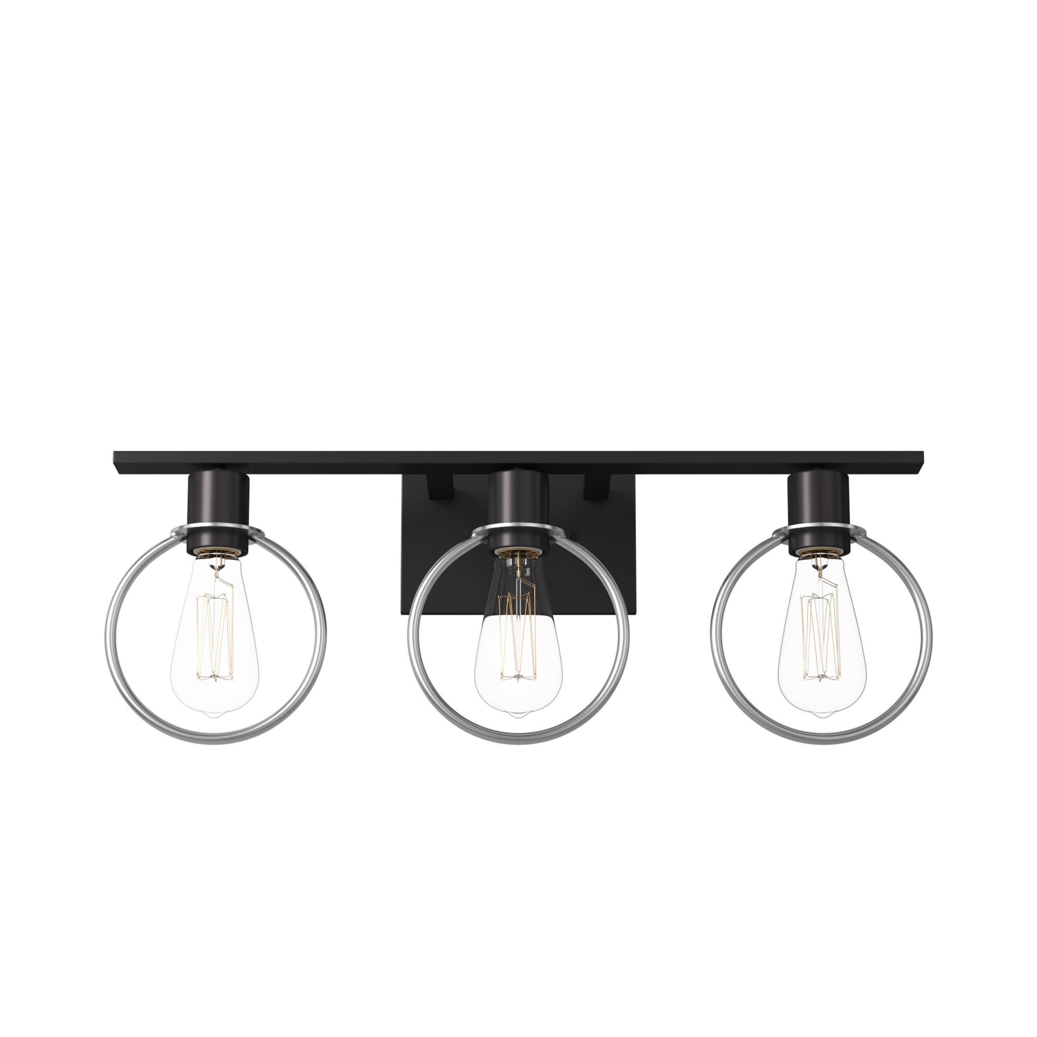 Justice Design Volta 3 Light Matte Black Bath Bar