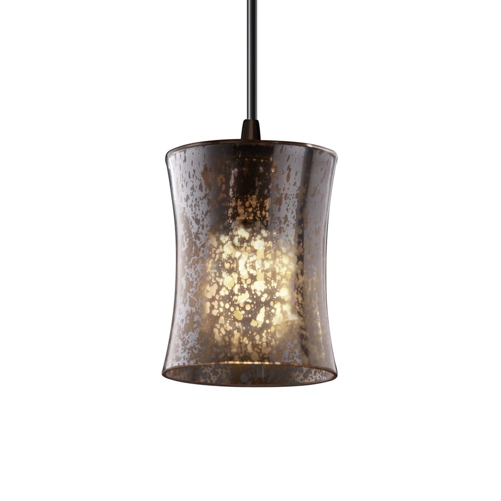 Justice Design Group Fusion 1 Light Dark Bronze Pendant