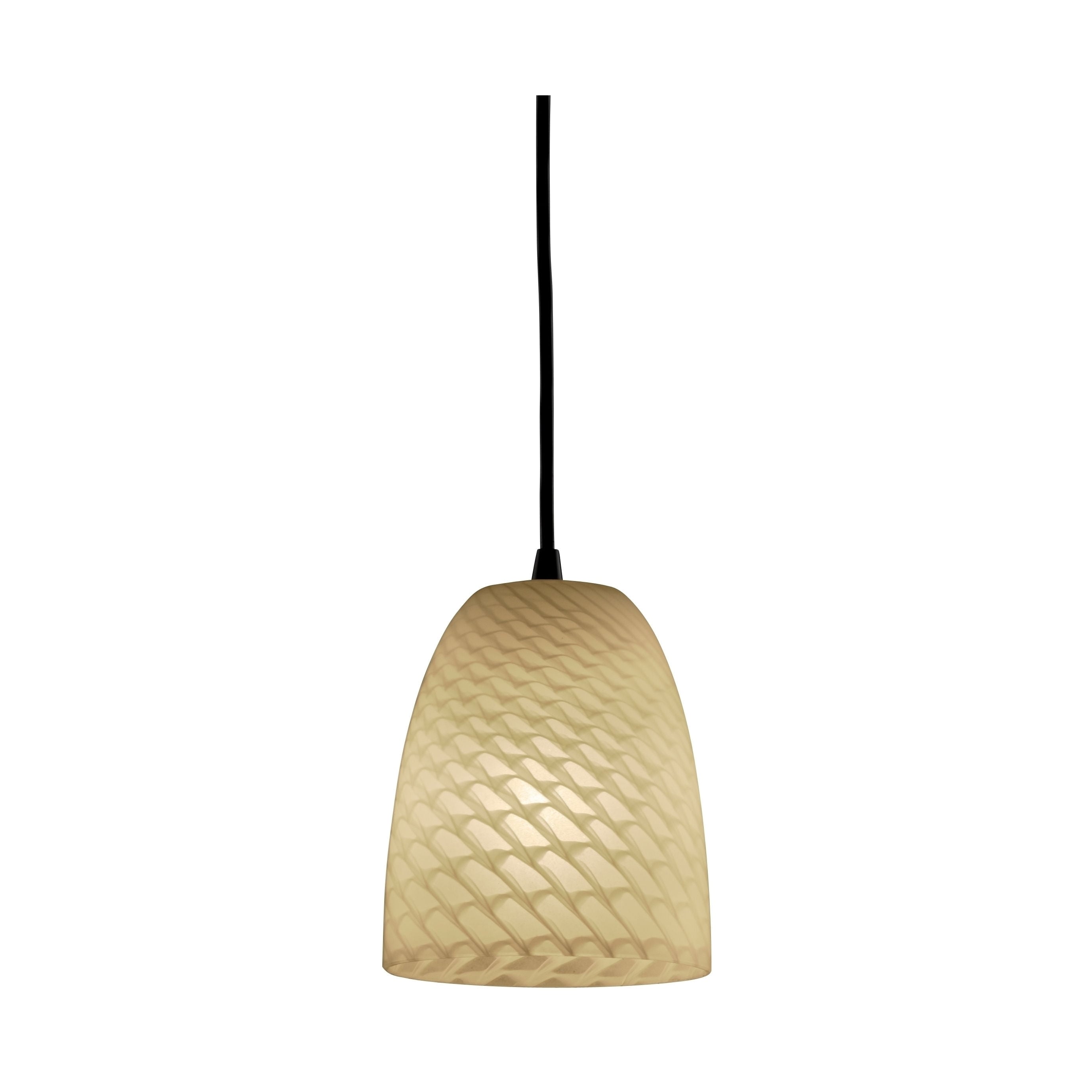 Justice Design Group Fusion 1 Light Dark Bronze Pendant