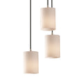 Justice Design Group Fusion 3 Light Brushed Nickel Mini Pendant