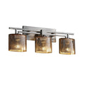 Justice Design Group Fusion Aero 3 Light Brushed Nickel Bath Bar Mercury Oval Shade