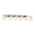 Justice Design Group Fusion Aero 6 Light Brushed Nickel Bath Bar Opal Oval Shade