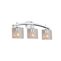 Justice Design Group Fusion Archway 3 Light Polished Chrome Bath Bar Seeded Oval Shade