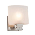 Justice Design Group Fusion Ardent 1 Light Brushed Nickel Wall Sconce Frosted Crackle Oval Shade