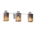 Justice Design Group Fusion Ardent 3 Light Polished Chrome Bath Bar Mercury Glass Square W Flat Rim Shade