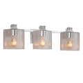 Justice Design Group Fusion Ardent 3 Light Polished Chrome Bath Bar Seeded Oval Shade