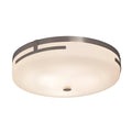 Justice Design Group Fusion Atlas Brushed Nickel 14 Inch Led Round Flush Mount Opal Shade