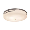 Justice Design Group Fusion Atlas Brushed Nickel 19 Inch Led Round Flush Mount Opal Shade
