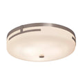 Justice Design Group Fusion Atlas Polished Chrome 14 Inch Led Round Flush Mount Opal Shade