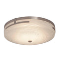 Justice Design Group Fusion Atlas Polished Chrome 14 Inch Led Round Flush Mount Weave Shade