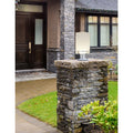 Justice Design Group Fusion Avalon 1 Light Brushed Nickel Led Outdoor Post Light Weave Shade