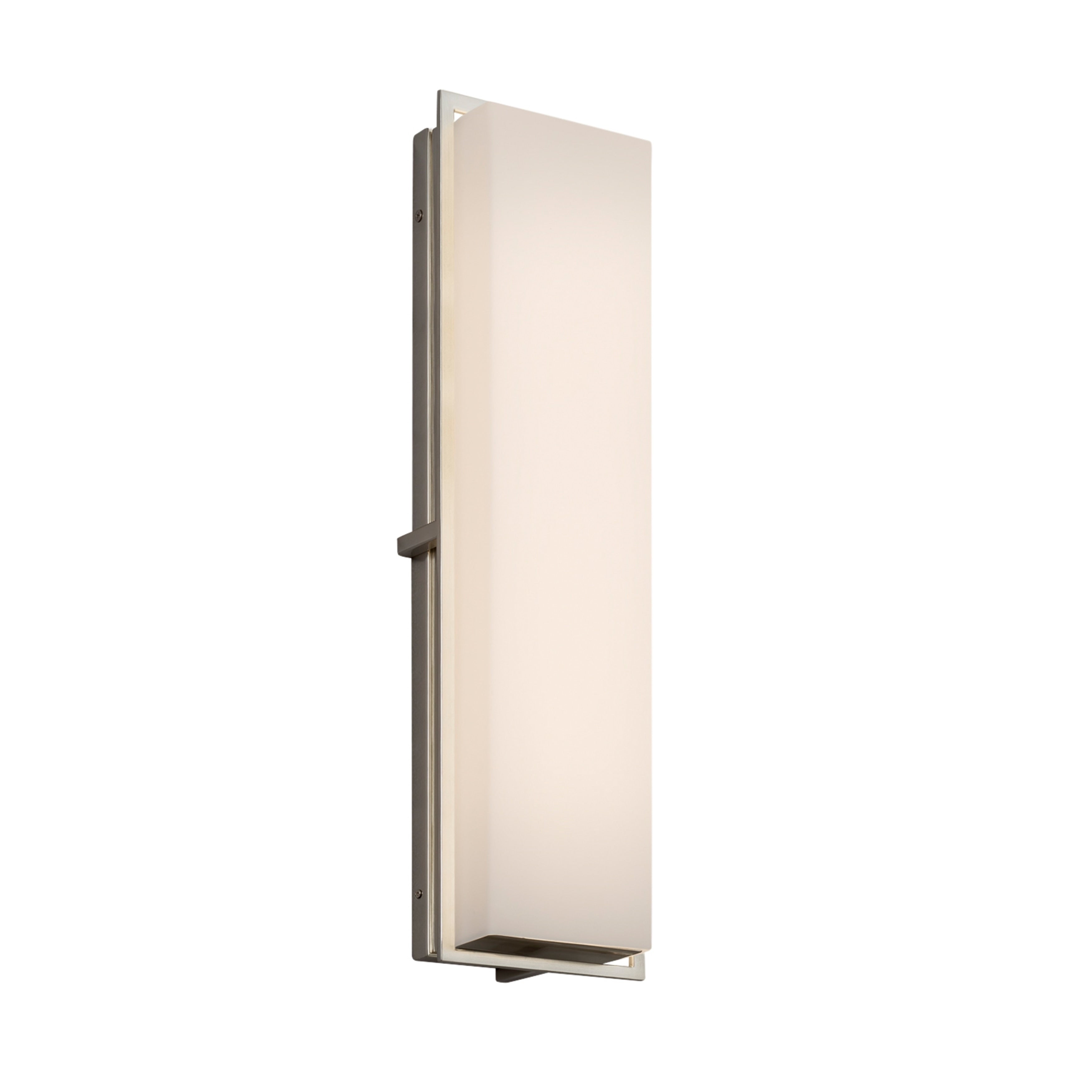 Justice Design Group Fusion Avalon 24 Inch Brushed Nickel Ada Led Outdoor Wall Sconce Opal Shade