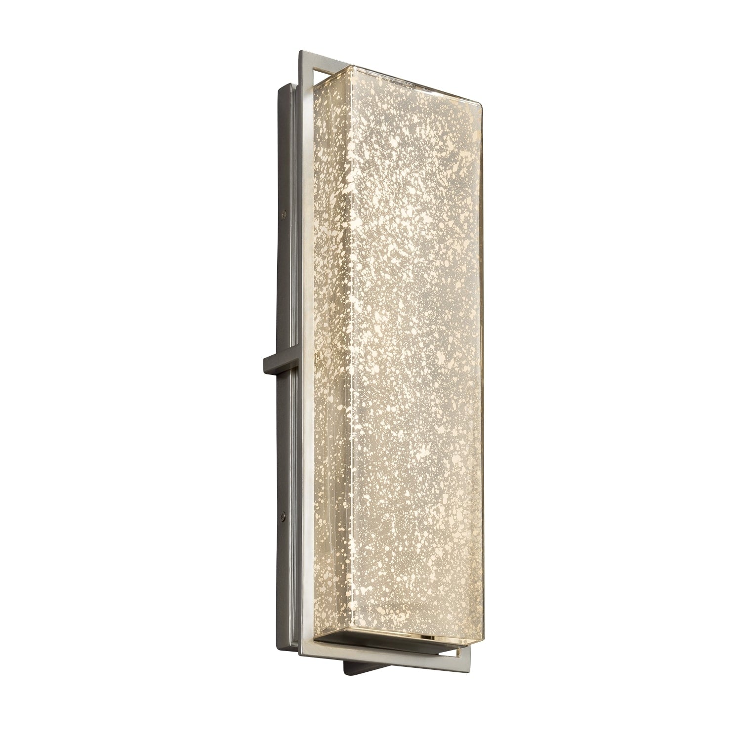 Justice Design Group Fusion Avalon Brushed Nickel Ada Led Outdoor Wall Sconce Mercury Shade