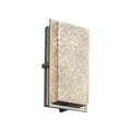 Justice Design Group Fusion Avalon Brushed Nickel Ada Led Small Outdoor Wall Sconce Mercury Shade