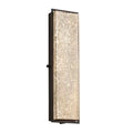 Justice Design Group Fusion Avalon Matte Black 24 Inch Led Wall Sconce Mercury Glass Shade