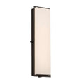 Justice Design Group Fusion Avalon Matte Black 24 Inch Led Wall Sconce Opal Shade